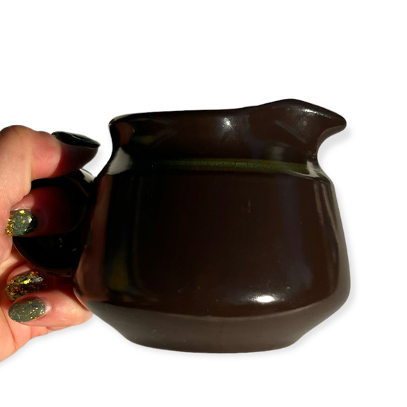 Franciscan Madeira Vintage 1960s Brown and Green Earthenware Creamer Pitcher - Picture 11 of 14